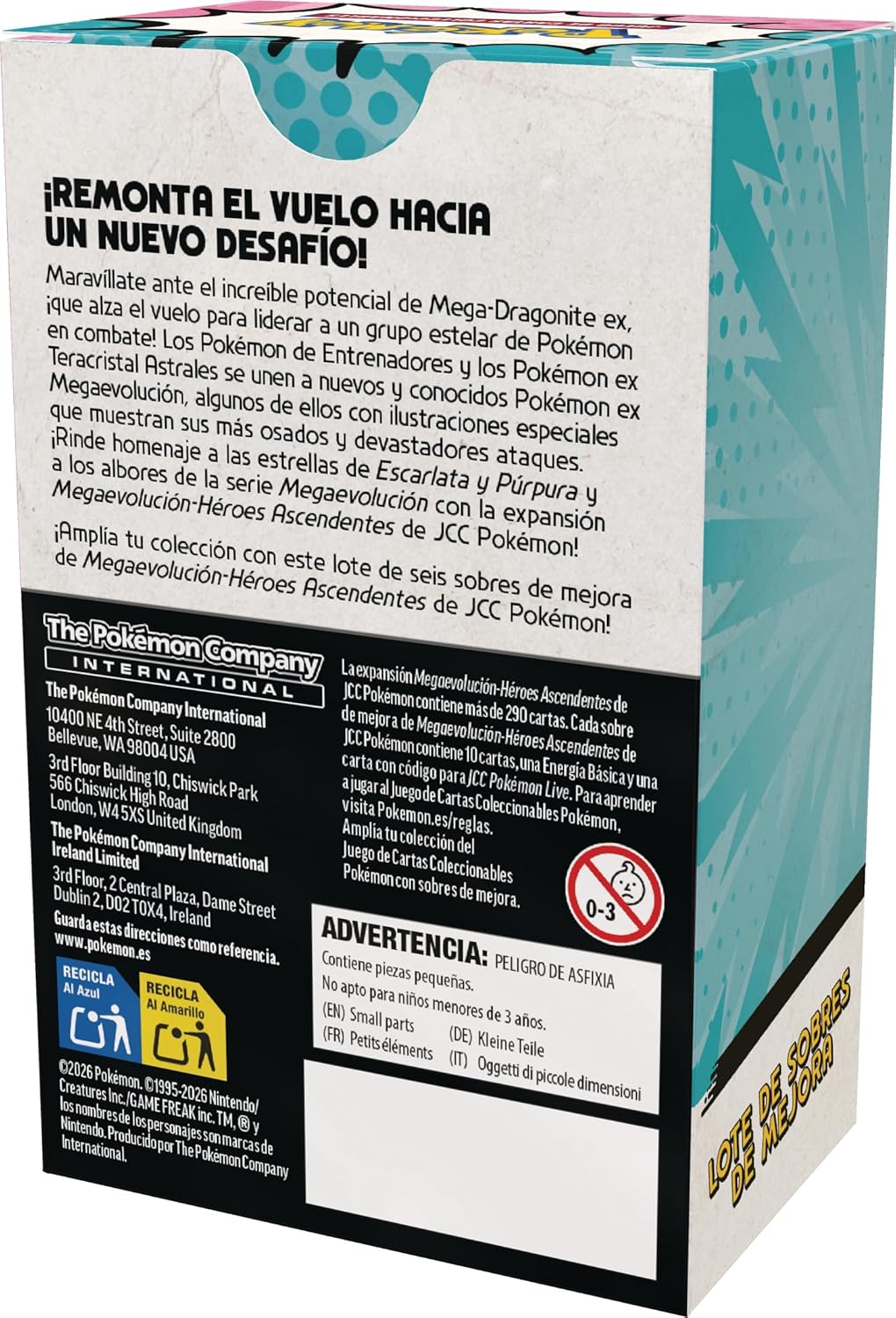 Booster Bundle Héroes Ascendentes - Lote de Sobres de Mejora de Megaevolución-Héroes Ascendentes