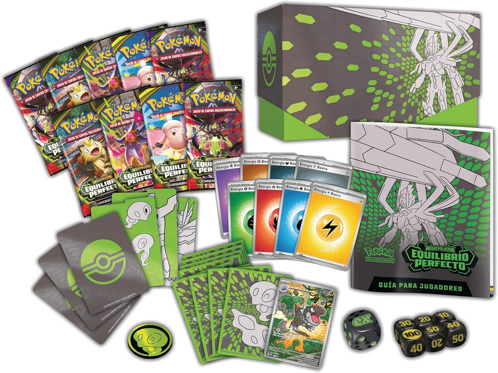 Caja de Entrenador Élite de Megaevolución-Equilibrio JCC Pokémon (1 Carta de promoción con ilustración expandida, 9 Sobres de Mejora y Accesorios prémium)