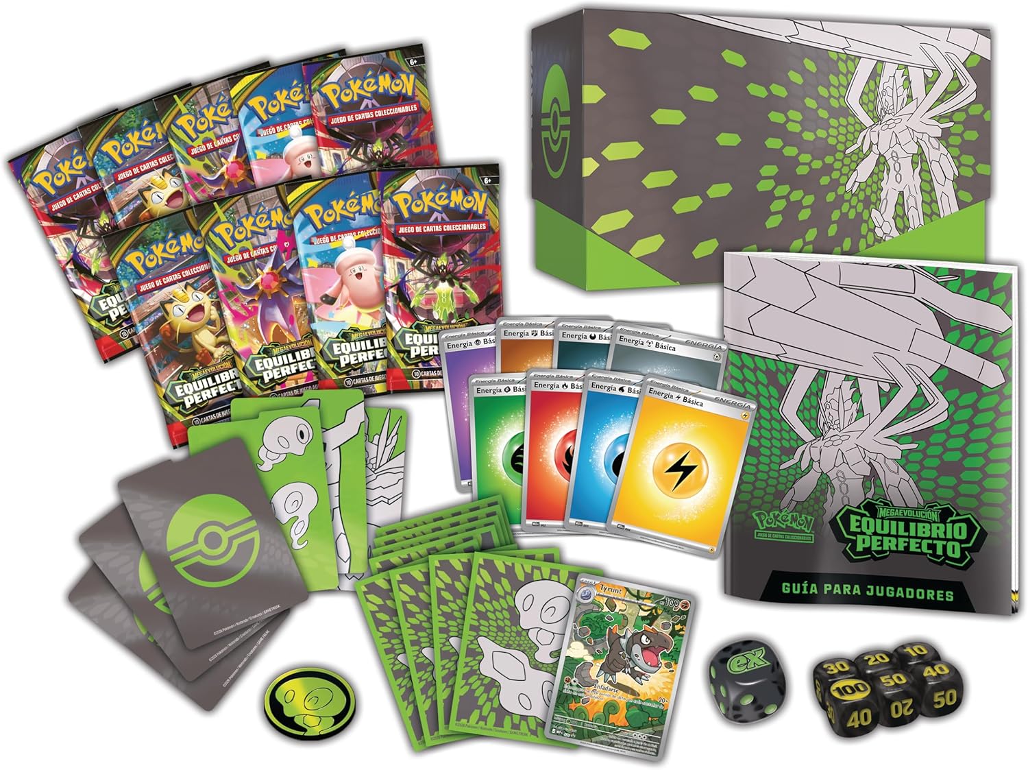 Caja de Entrenador Élite de Megaevolución-Equilibrio JCC Pokémon (1 Carta de promoción con ilustración expandida, 9 Sobres de Mejora y Accesorios prémium)