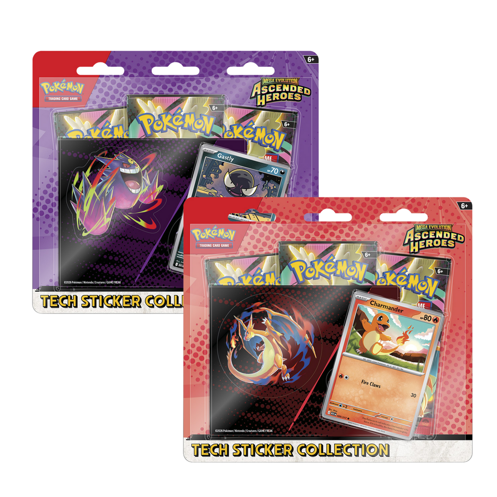 Colección con Pegatinas Especiales de Megaevolución-Héroes Ascendentes (1 Carta holográfica de promoción y 3 Sobres de Mejora) Pokemon español