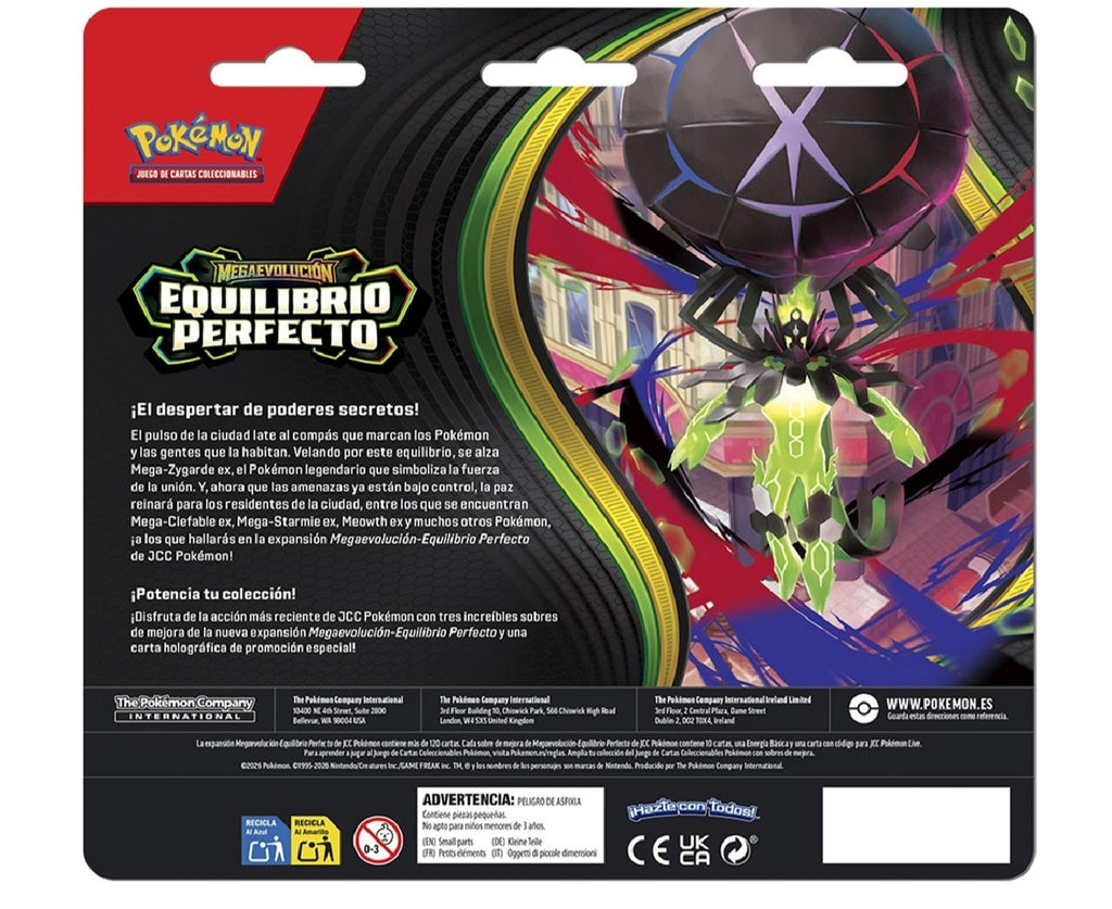 Megaevolución Equilibrio Perfecto Blister con 3 Sobres y Card Promo